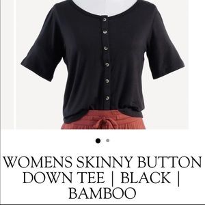 Kate Quinn mama button down bamboo top